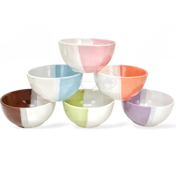 MANGKOK KERAMIK / MANGKUK / MANGKOK SUP / MANGKOK KUAH / MANGKUK 2 WARNA / MANGKUK SUP / MANGKUK KER