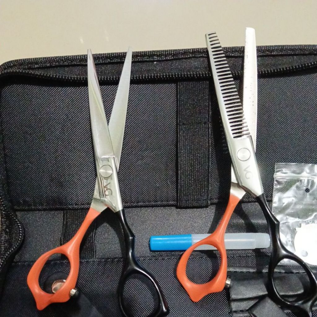 gunting potong vG ukuran 6" set potong dan penipis