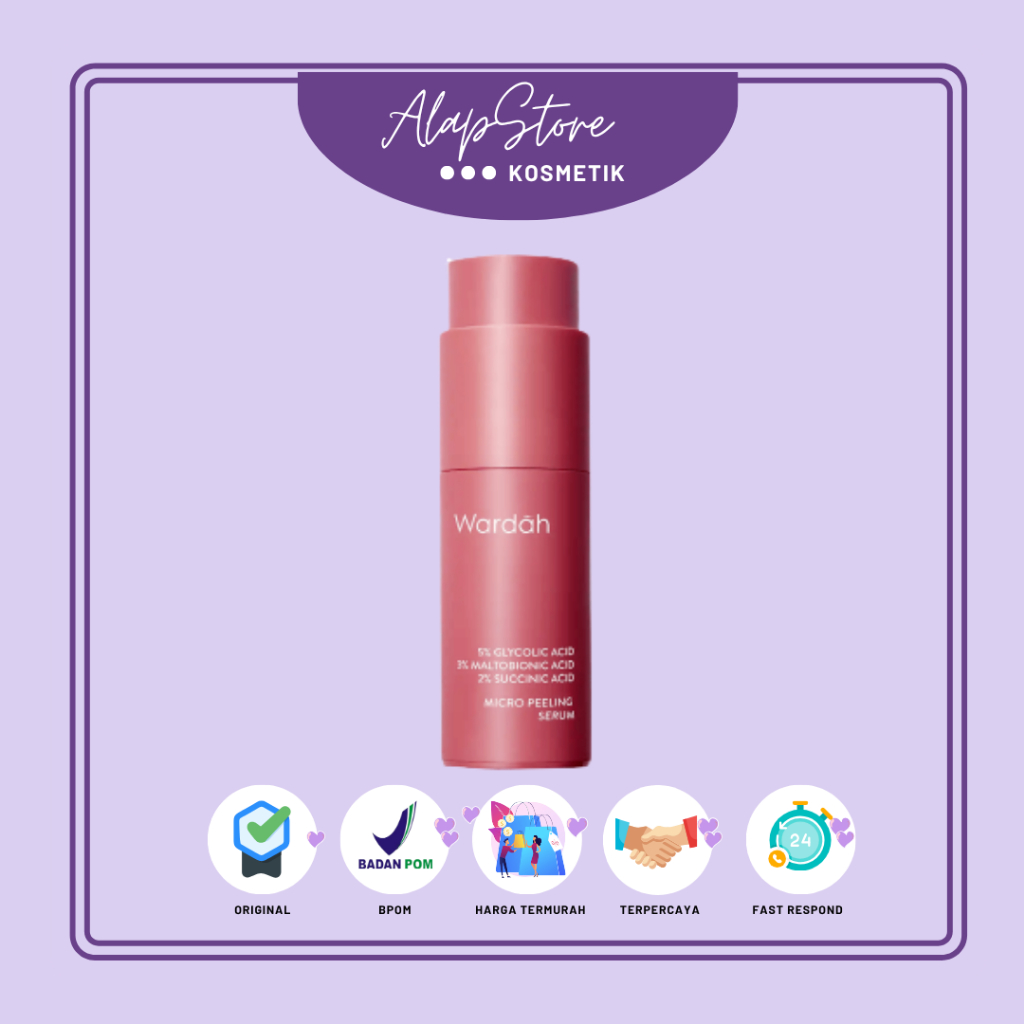 Wardah 5% Glycolic Acid Micro Peeling Serum 20ml / Serum Wajah