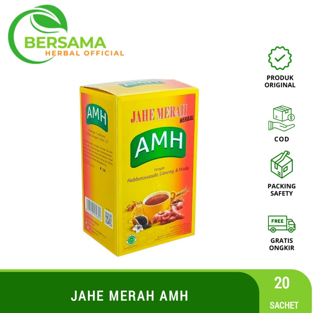 

Jahe Merah AMH Per Box Isi 20 Sachet | Jahe Merah Herbal Plus Habbattusauda Ginseng & Madu