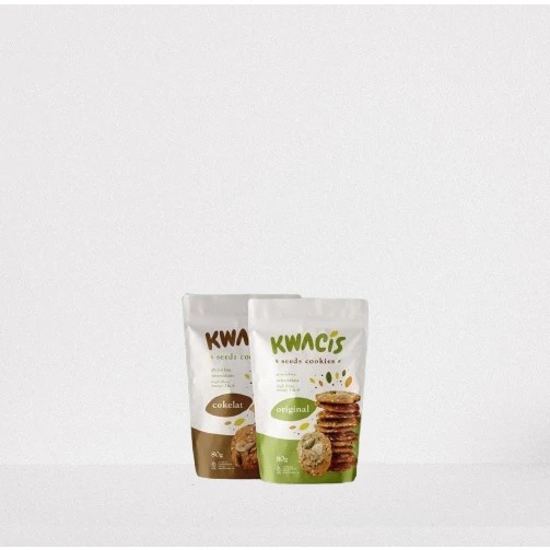 

Kwacis Seeds Cookies Gluten Free rasa Original & Coklat