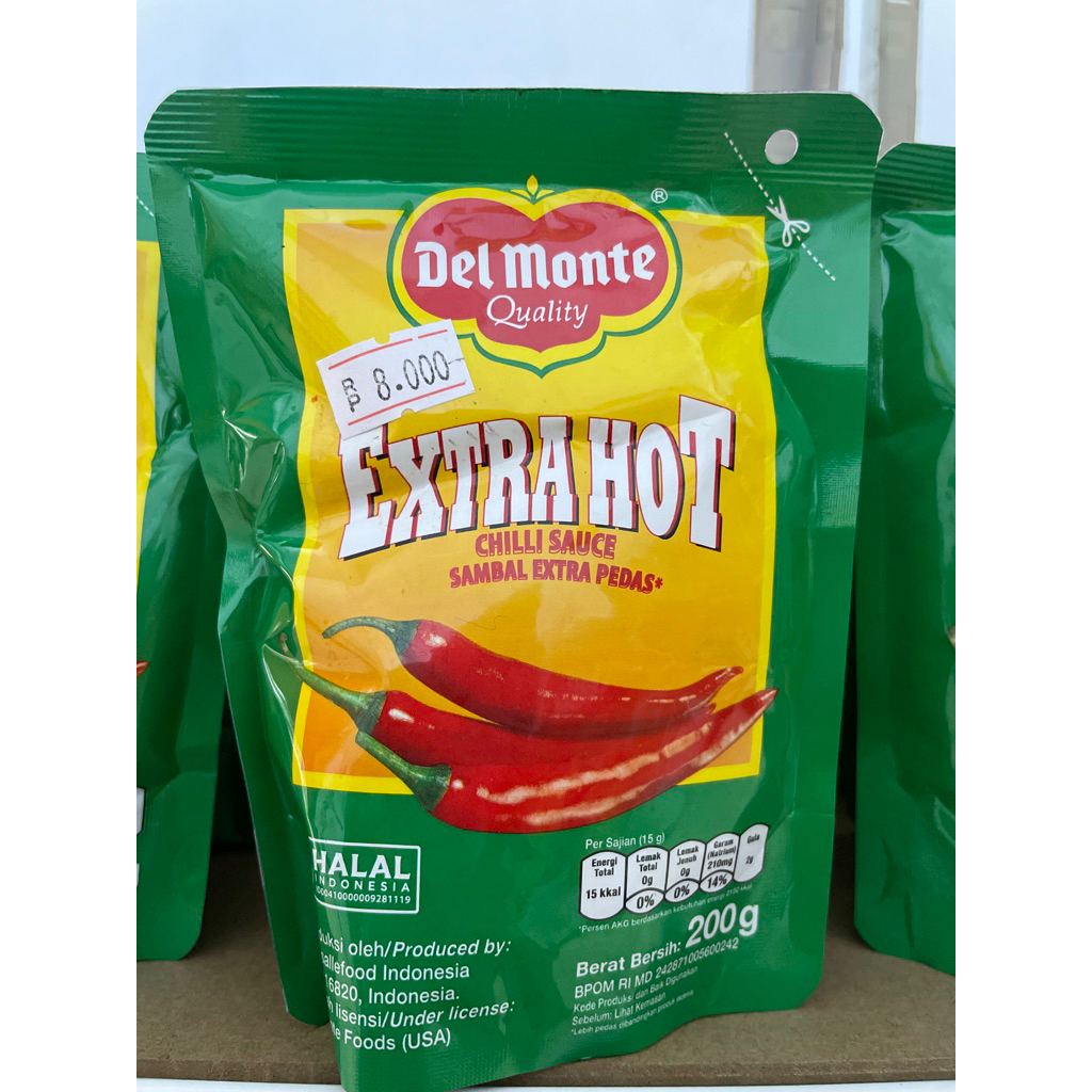

Delmonte Extra hot Saus Sambal 200gr