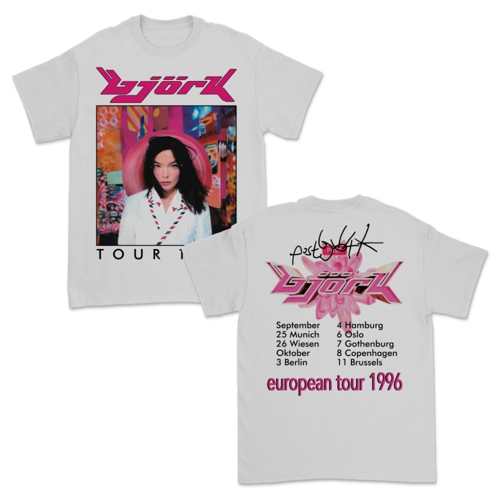 kaos vintage bjork european tour 1996