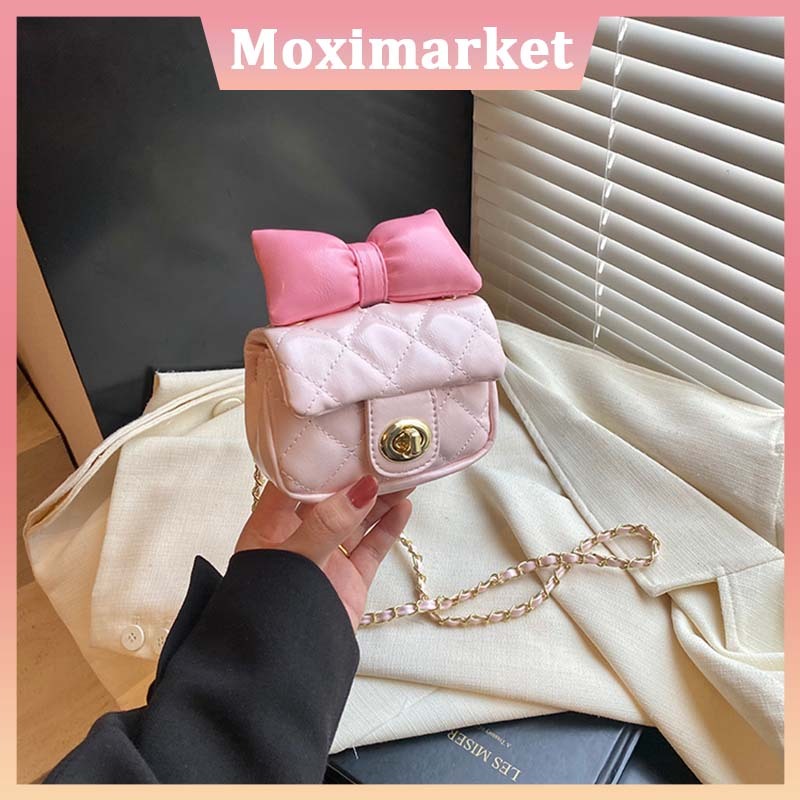 Tas Selempang Anak Perempuan Tas Fashion Korea Tas Bahu Anak Perempuan Gaya Pita Lucu Mini Tas