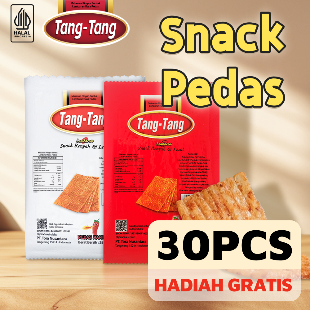 

30 Pcs Snack Rasa Pedas Manis Termurah Halal Dengan Rasa Pedas Spicy Strips Cemilan Snack Pedas Renceng