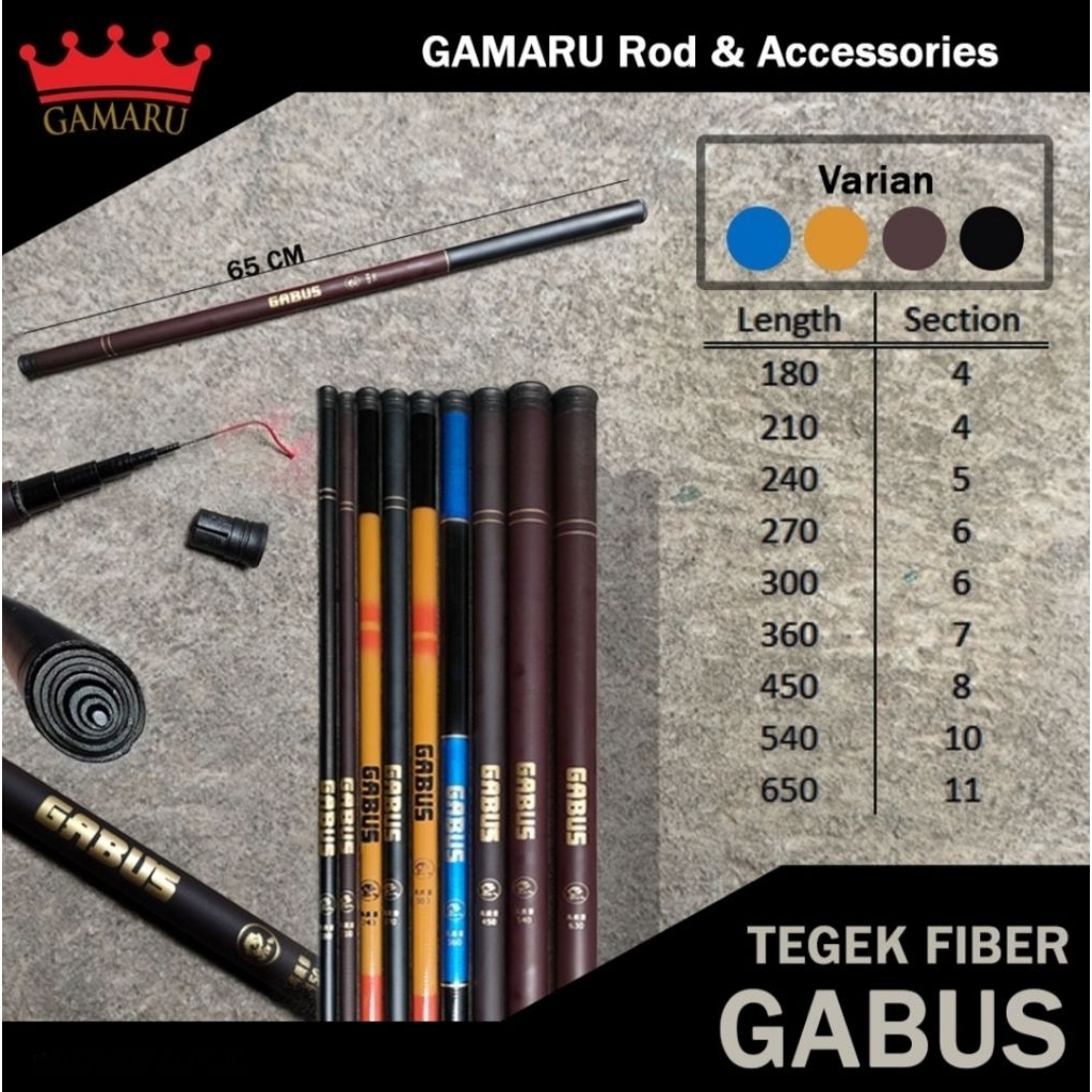 POLE / TEGEK GAMARU GABUS 210CM
