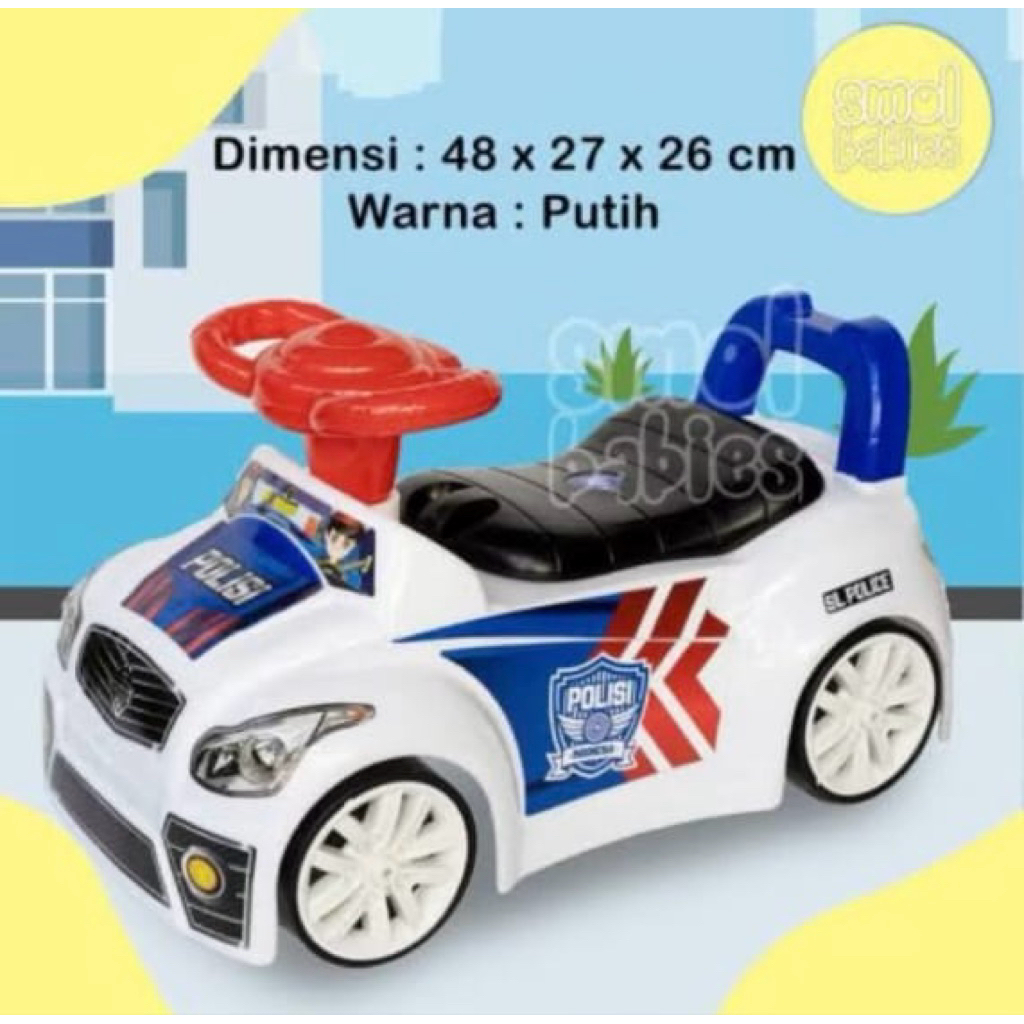 (Bisa Cod) Termurah  Mobil Dorong Sl Police / Mainan Anak Mobil Dorong - Mainan Anak Mobil Polisi