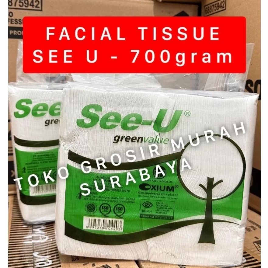 FACIAL TISSUE SEE U 700GRAM / TISSUE SEE U 700GRAM / SEE U TISSUE 700GRAM / SEE U FACIAL TISSUE 700G