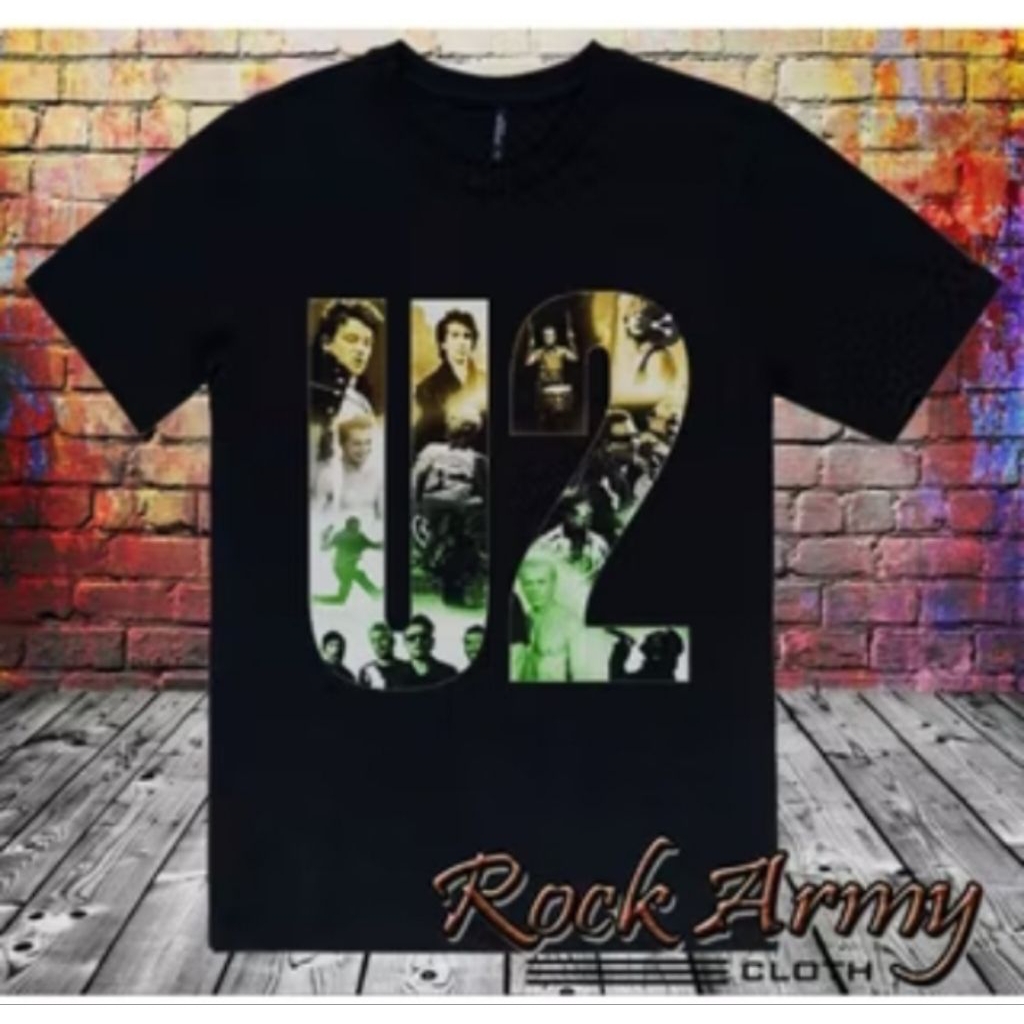 KAOS MUSIK BAND METAL | BAJU KAOS BAND HARDCORE | Kaos Band Klasik Rock Pria | U2