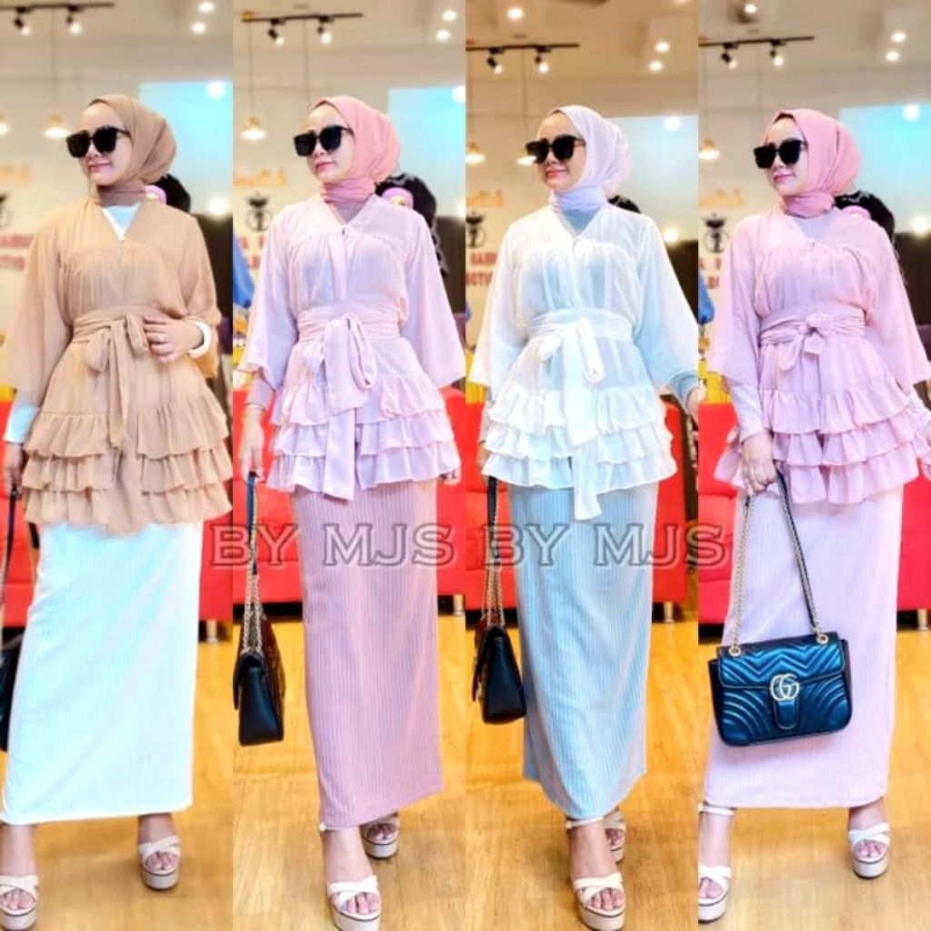 IVANA DRESS MAXY KNIT MANGO IMPORT SET OUTER CERUTY BABYDOLL PREMIUM MAXI WANITA KEKINIAN