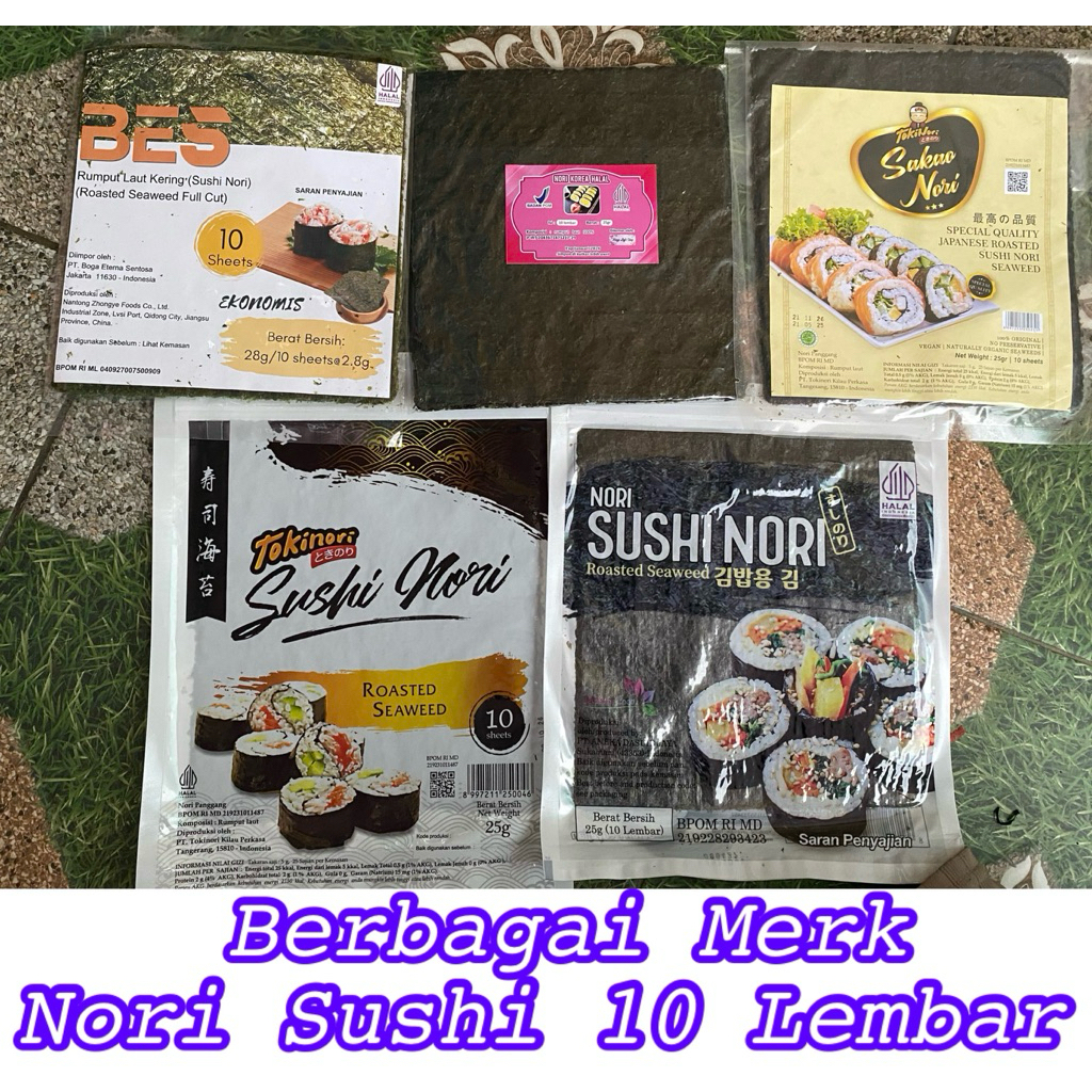 

Sale Termurah Nori sushi 10 lembar rumput laut bahan sushi nori halal java sakao tokinori kimbab sushi nori bento