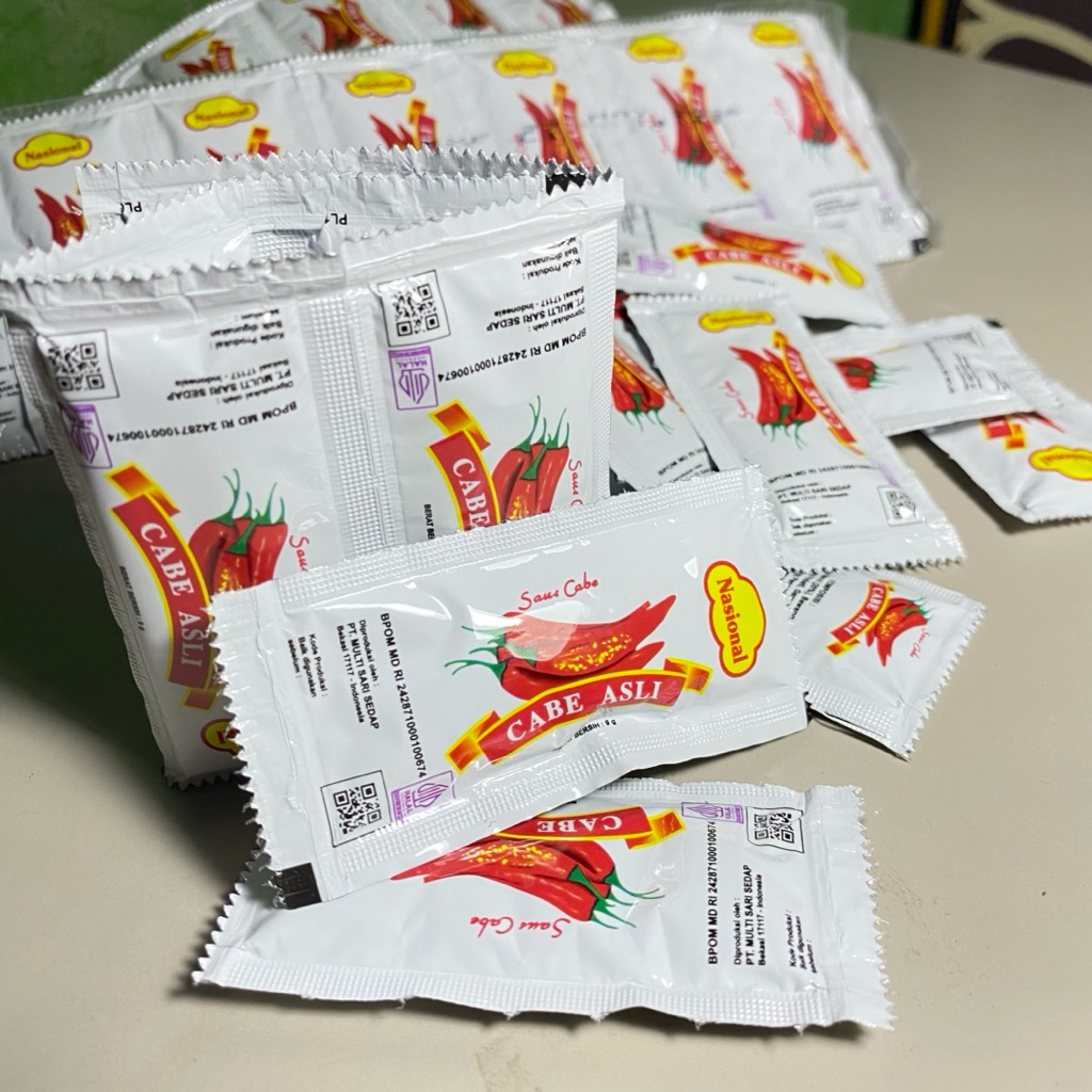 

Saus Cabe Nasional stick 9 gram, 1 pack 24 sachet