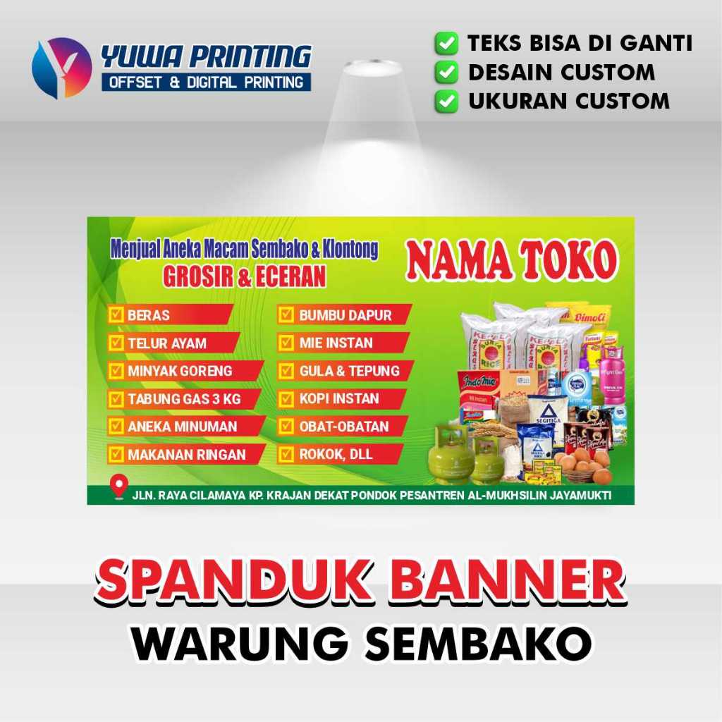 Spanduk Banner Warung Sembako Spanduk Banner Toko Kelontong