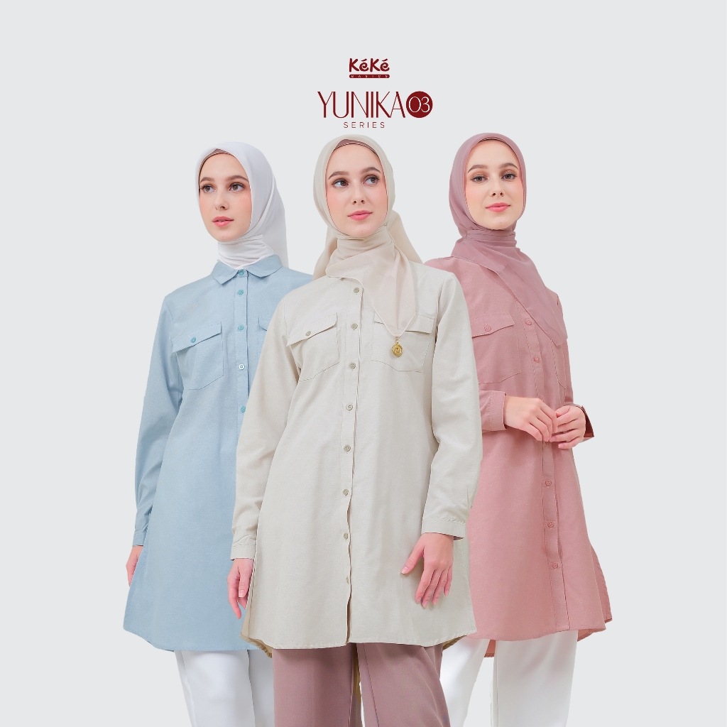 KEKE BASIC Kemeja Blouse Atasan Wanita Kantor