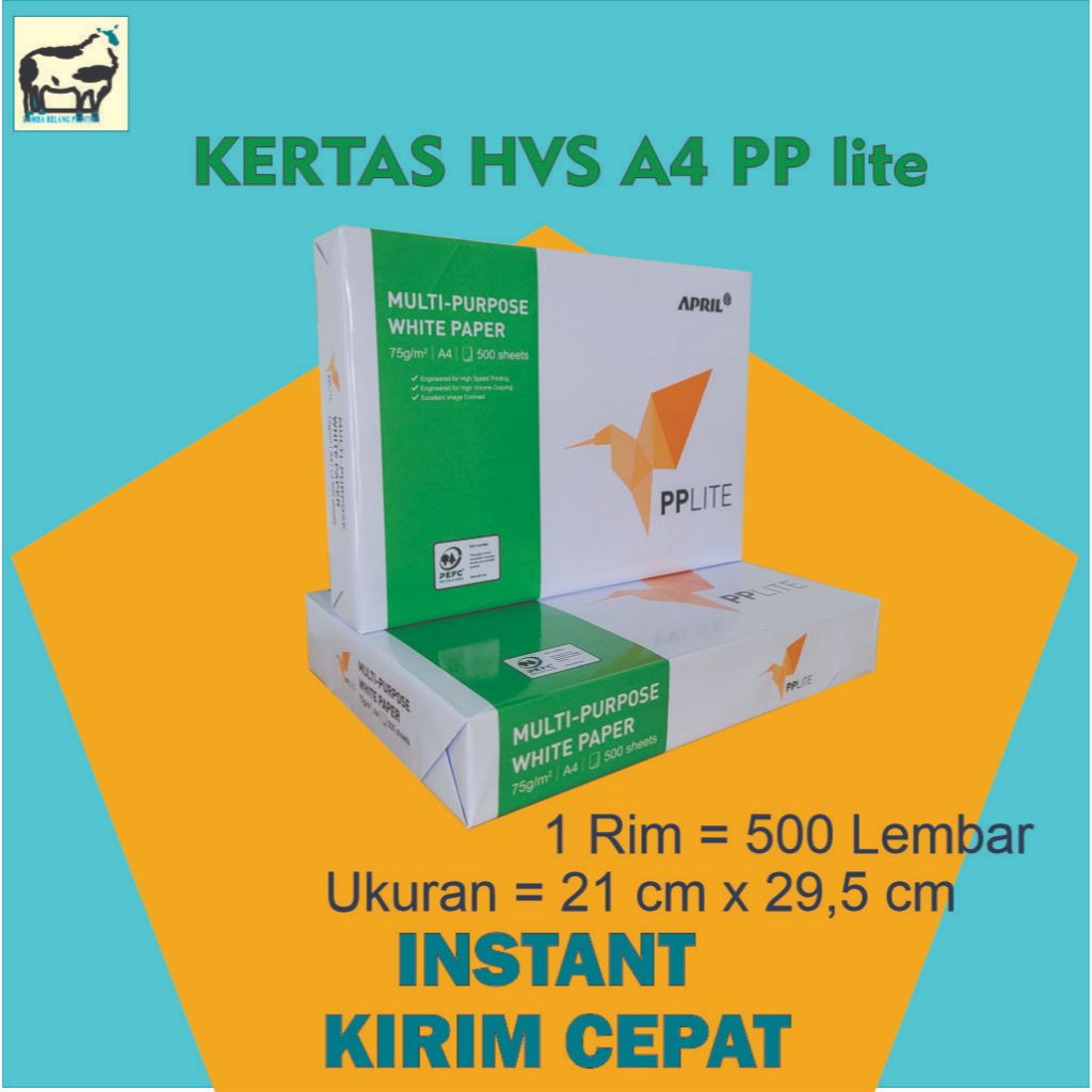 

Kertas HVS PPlite A4 75 gram 1 Rim (500 lembar)