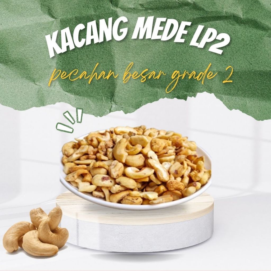 

Kacang Mede Patahan Mentah Mete Pecahan 1Kg ( LP2 ) Campuran Bumbu