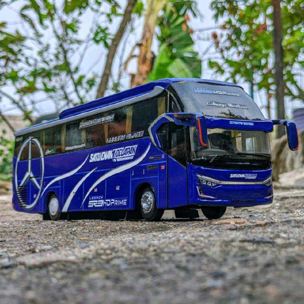 Miniatur bus pandawa 87 pake variasi lampu telolet,remot kontrol  rgb bus mainan anak viral Hadiah T