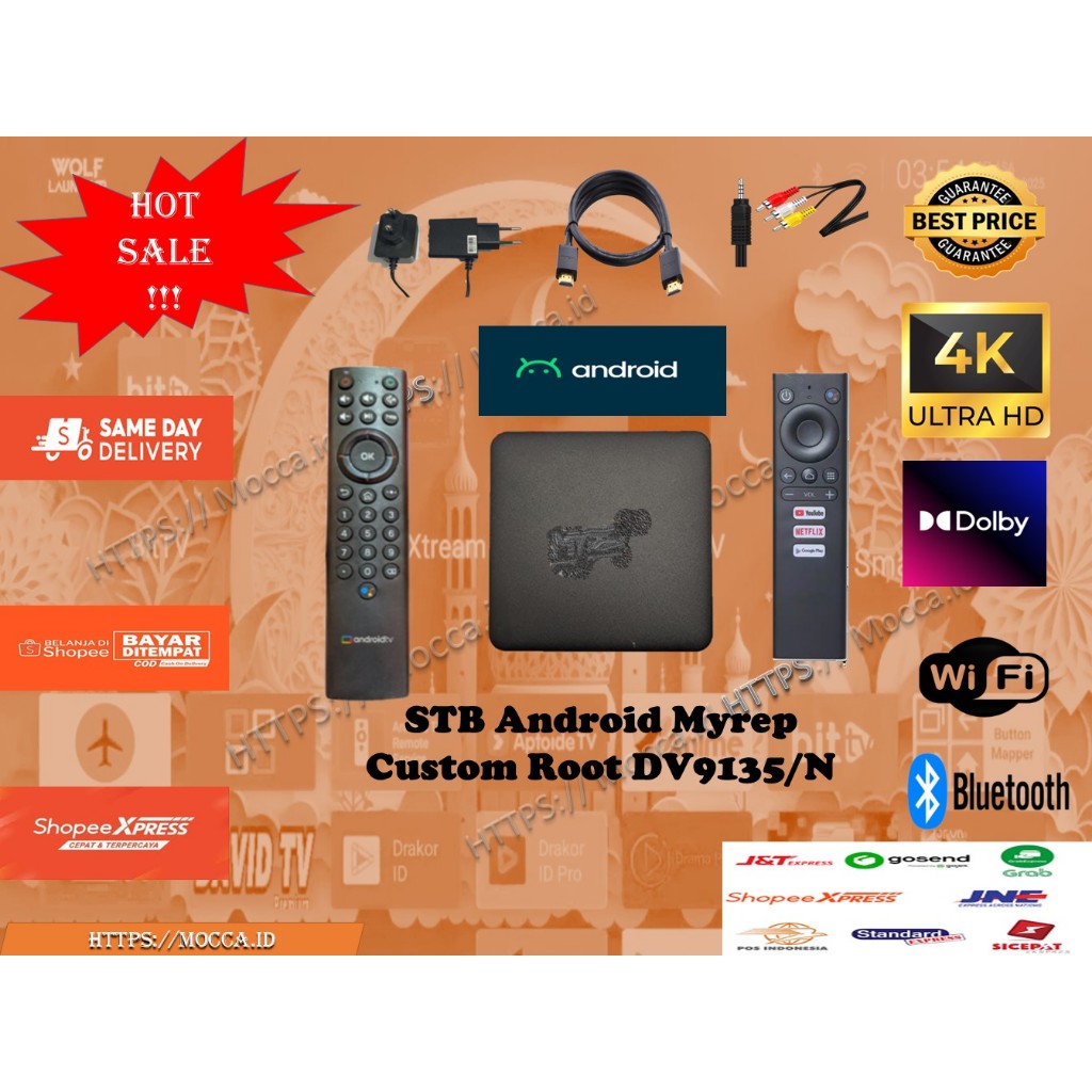 Android TV BOX DV9135 & DV9135N RAM 2GB, MMC 8 /16 GB Android OS 12