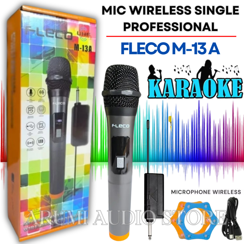 Mic Professional Fleco M13a Single Mic / Mic Wireless Fleco M-13a | Mic Wireless / Mic Wireless Flec