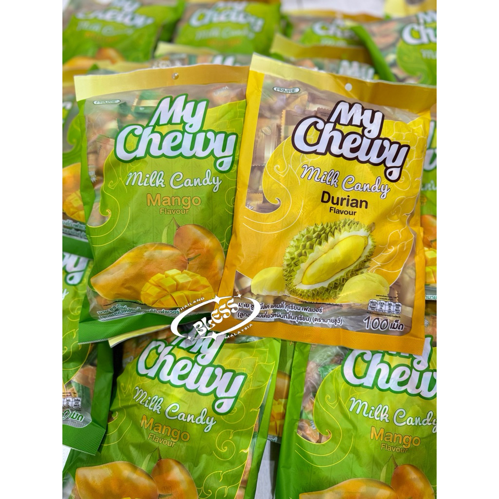 

MY CHEWY MILK CANDY DURIAN CANDY original THailand berat 360 gr ( isi 100 pc)