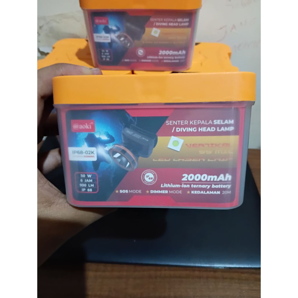 Senter Selam Aoki 50 Watt Senter Kepala Selam / Diving Head Lamp