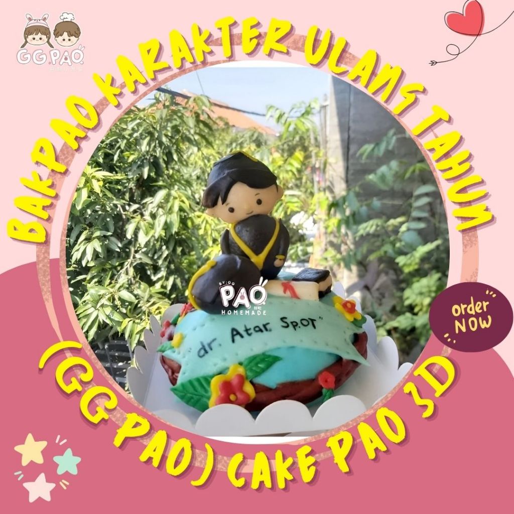 

GG pao bakpao karakter ulang Tahun 3D//CAKE PAO//CAKE //