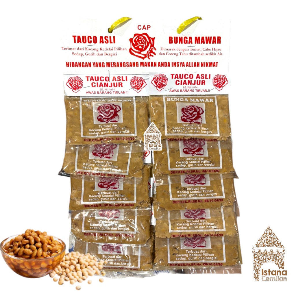

Tauco Asli Cianjur Cap Bunga Mawar Bumbu Masak (isi 10 pcs)