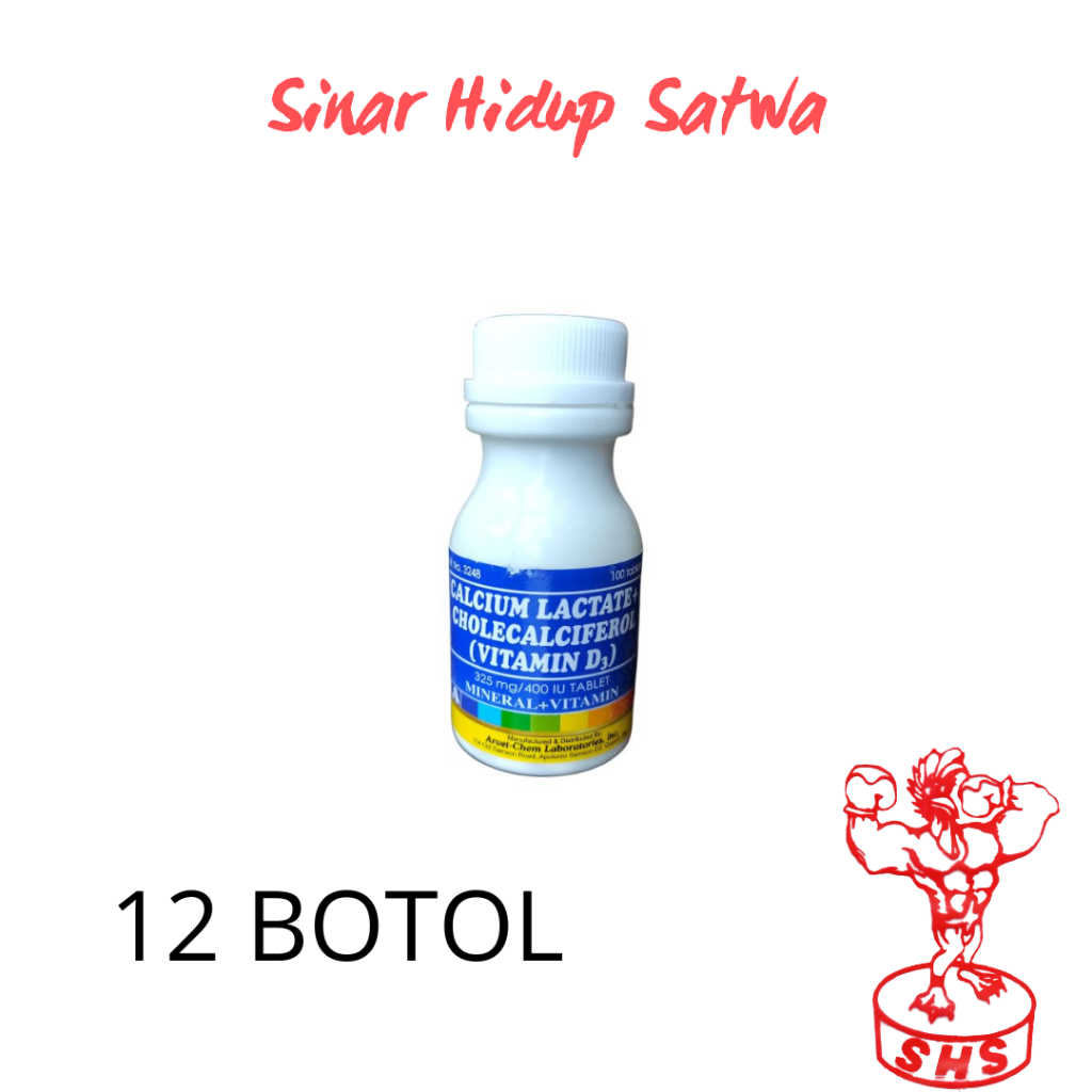 1 LUSIN Calcium Lactate Vitamin Ayam Dan Burung / Calcium Lactate