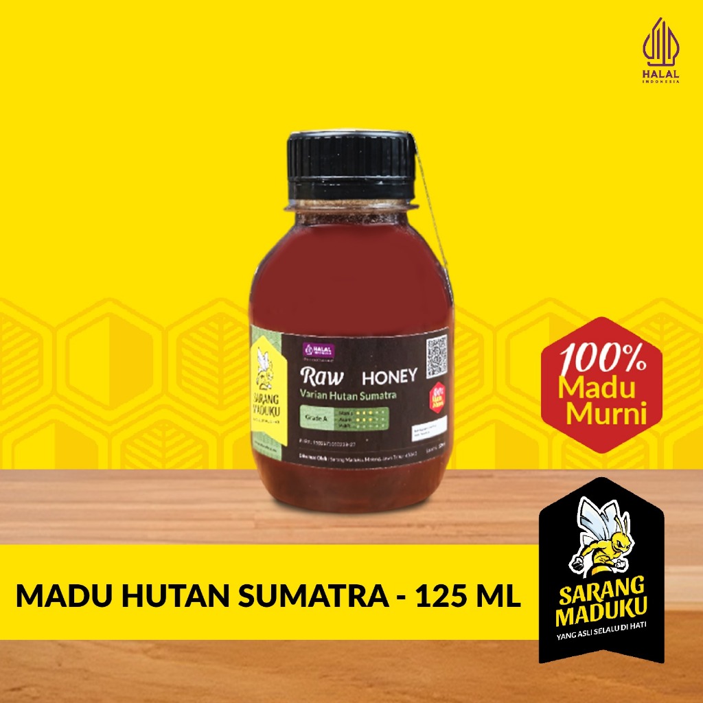 

Sarang Maduku Madu Sumatera Asli Murni 100% Raw Honey 125ml