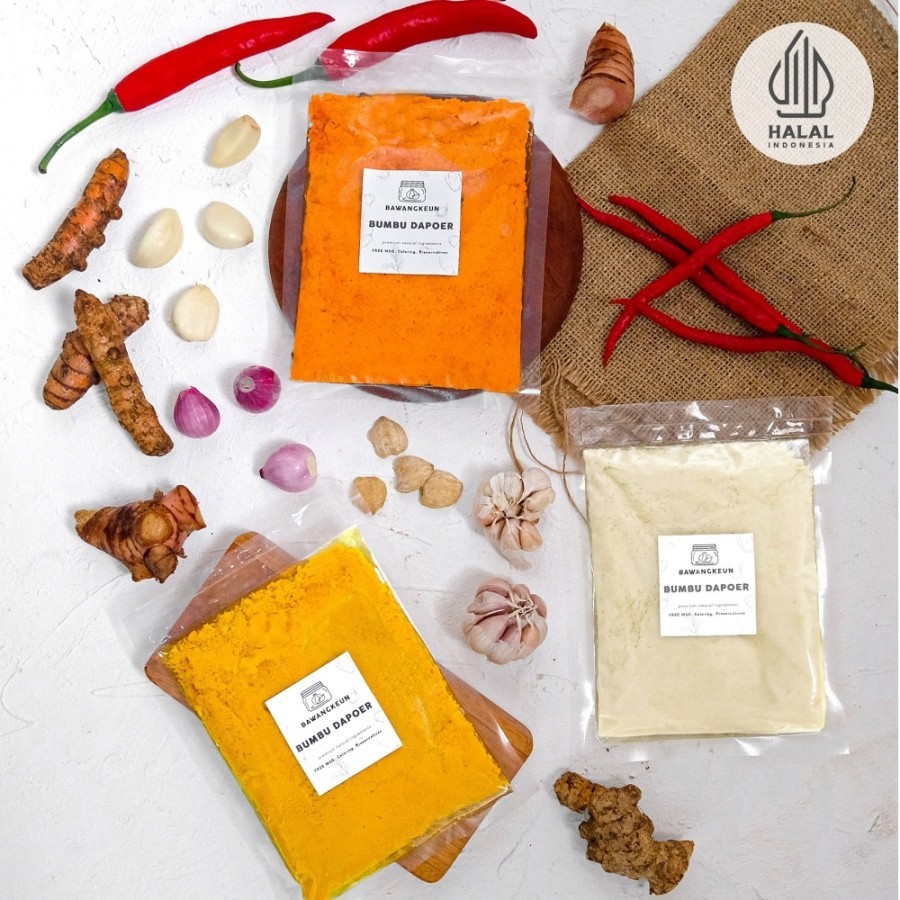 

Refill Bumbu Dasar Putih Merah Kuning Serbaguna by BAWANGKEUN Bumbu Instan Nasi Goreng Soto Opor