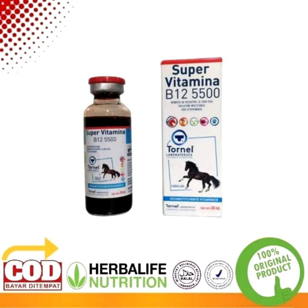 SUPER Vitamina_B12 5500 Logo Kuda Obat Vitamin Tonic Injeksi Doping Ayam Burung DLL