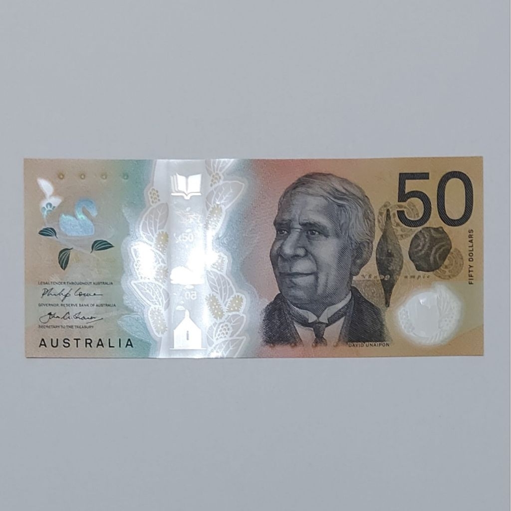 Australia Dolar Uang Asing Kuno 50 Dolar Polymer