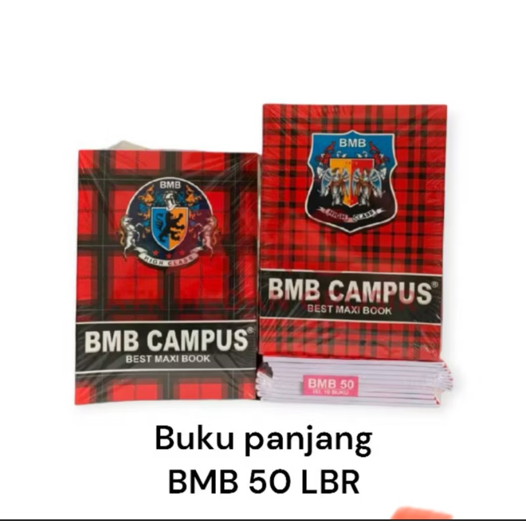 

Buku tulis panjang BMB campus 50 lmbr isi 10 buku