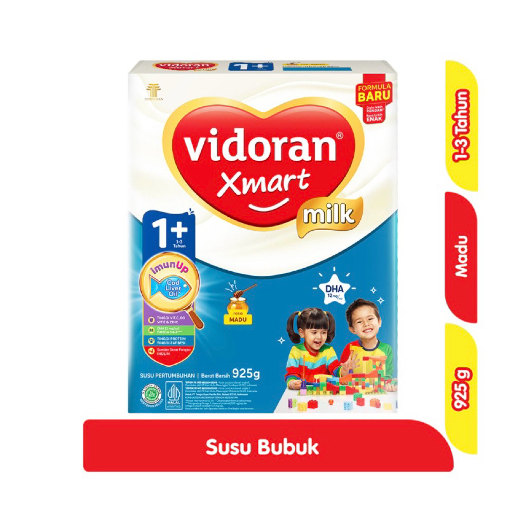 

VIDORAN XMART 1+SUSU PERTUMBUHAN MADU 925 G