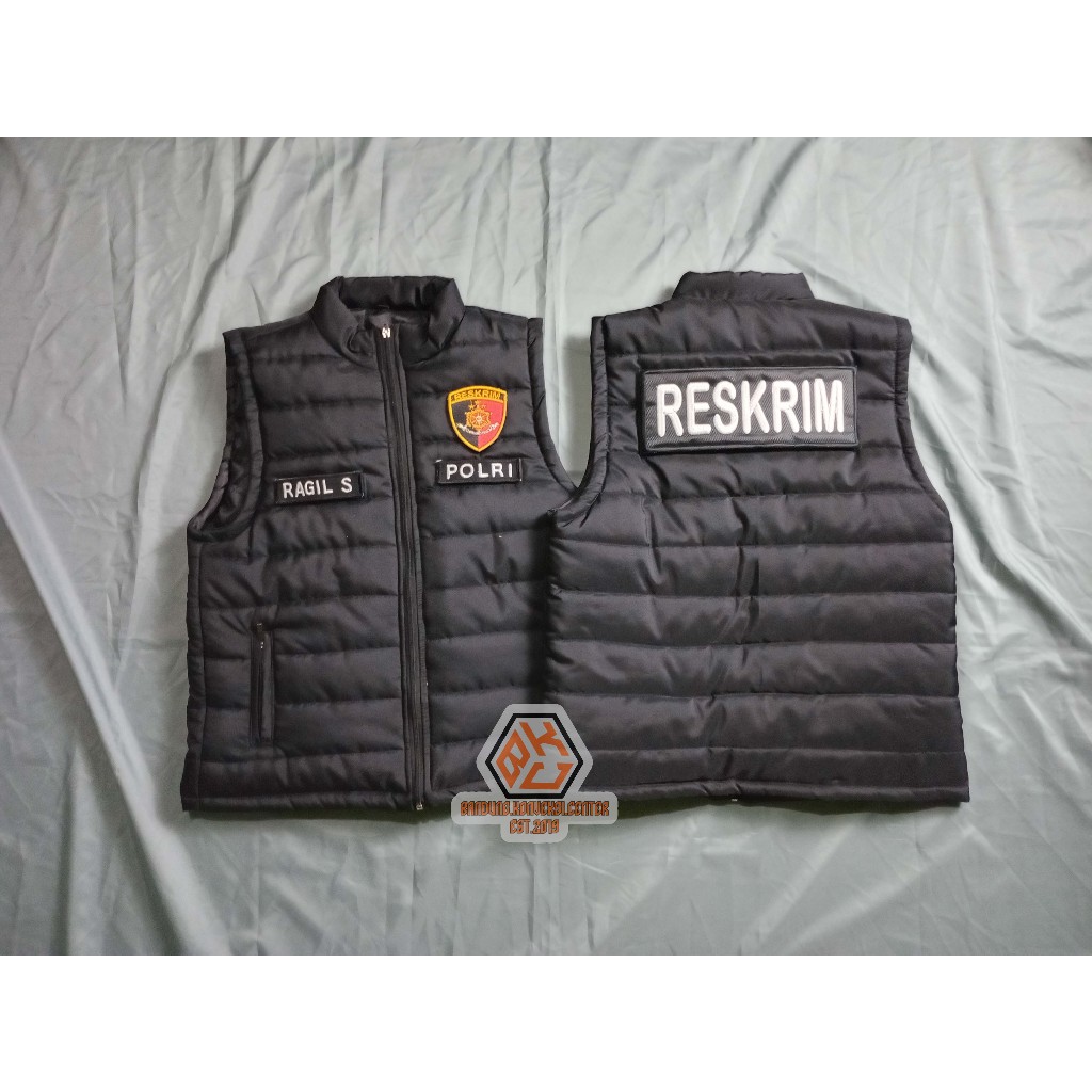 Rompi Vest Polisi Premium | Rompi Gelembung Reskrim | Rompi Vest Gelembung Custom