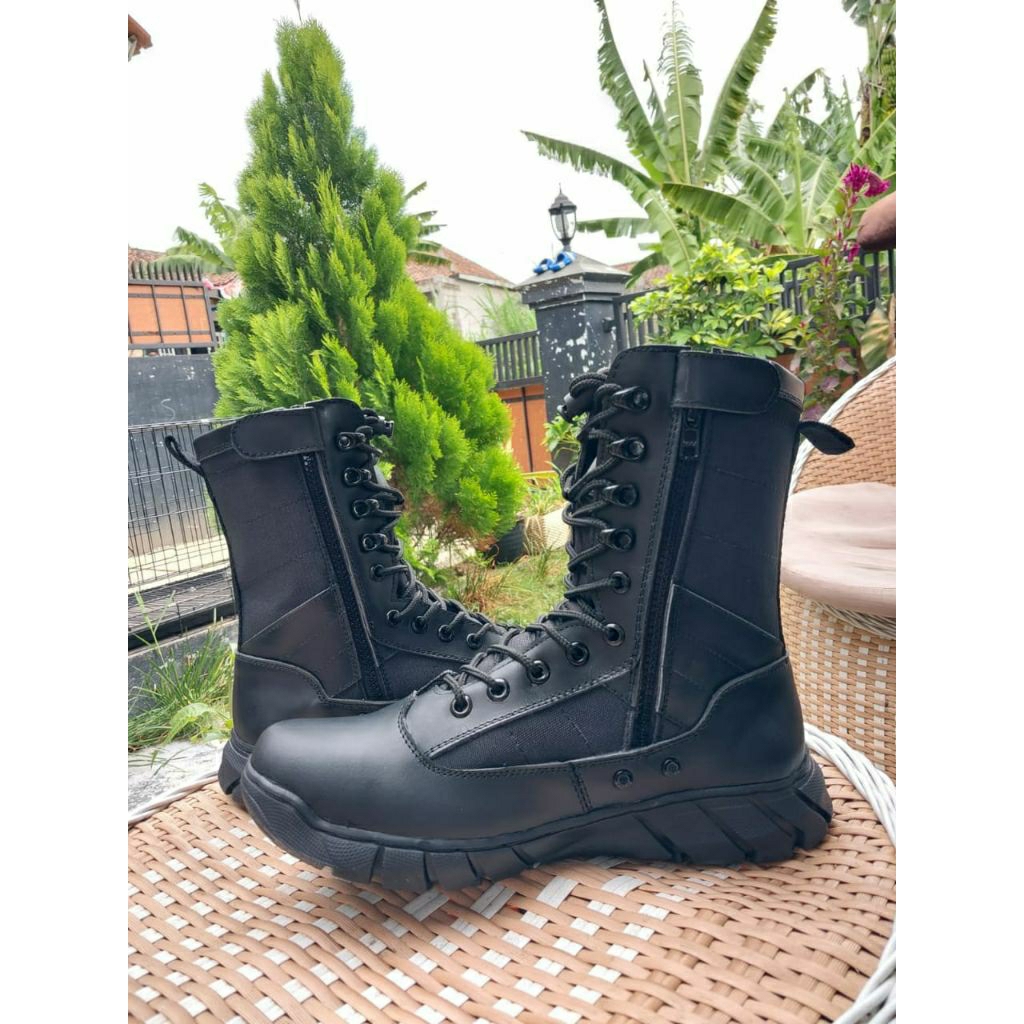 SEPATU PDL Kulit Mamba Jatah Polri Sol WB