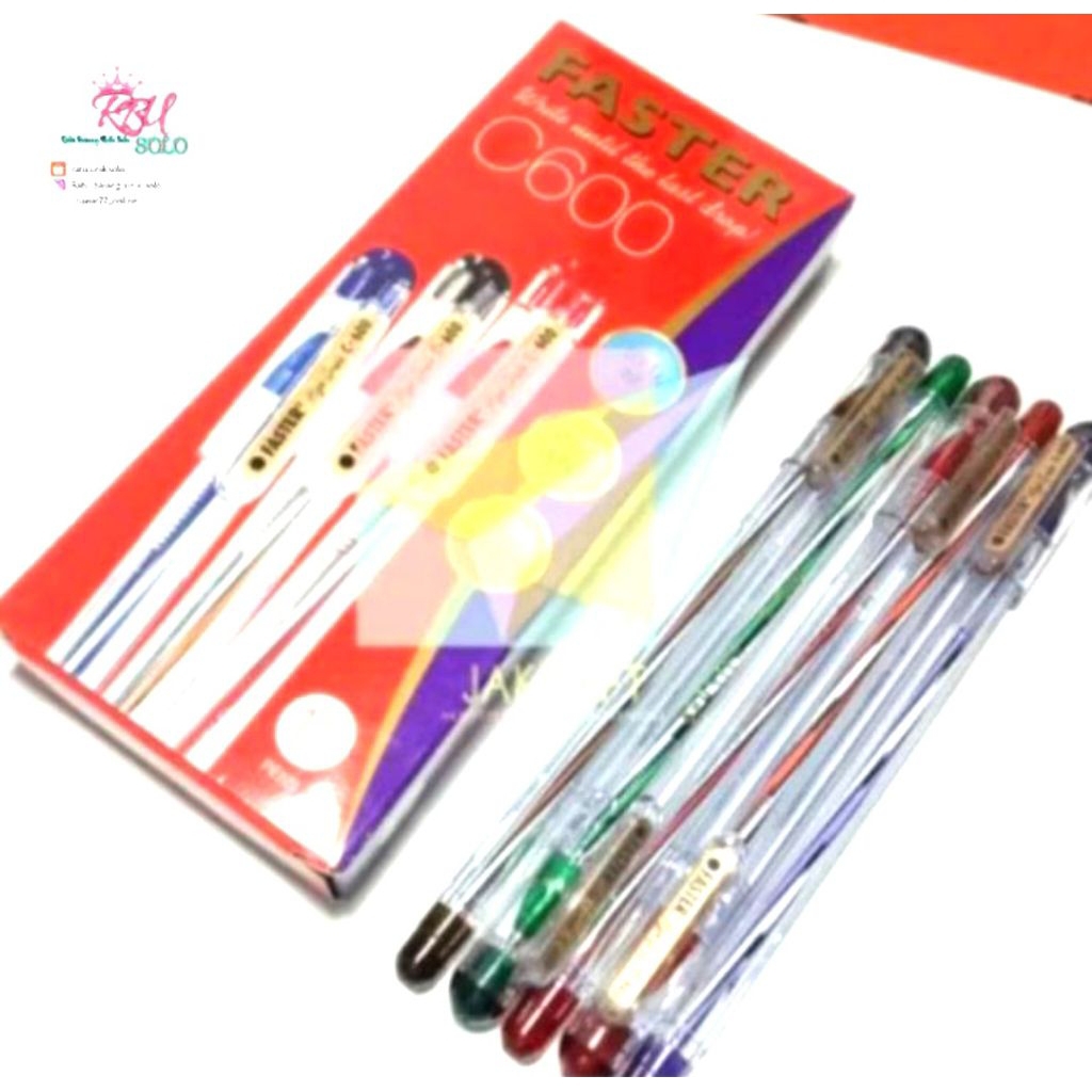 

Bolpen Pena Faster hitam Balpoin Pulpen Pen Alat tulis