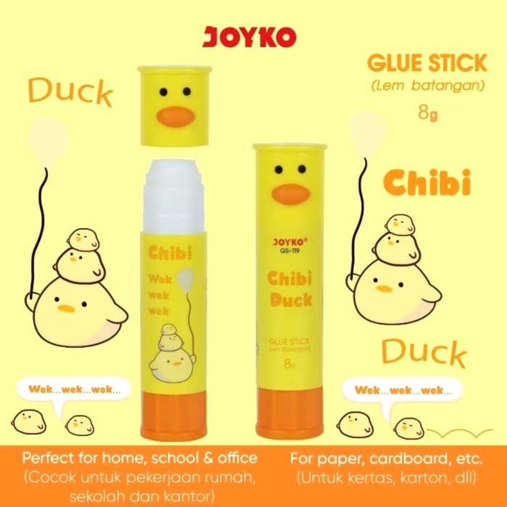 

Glue stick Lem batang joyko GS-119 8gram chibi duck