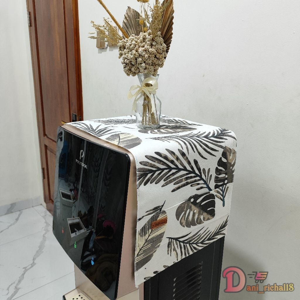 Taplak dispenser canvas motip / Cover dispenser galon bawah / Tutup dispenser