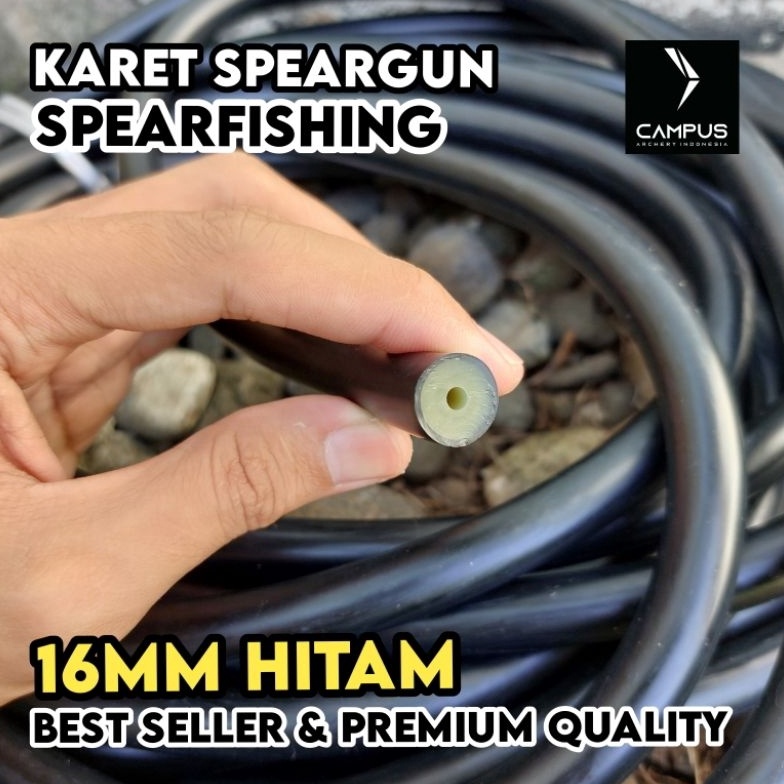 KODE W38A Karet Panah Ikan 16MM Hitam Speargishing Rubber Best Quality