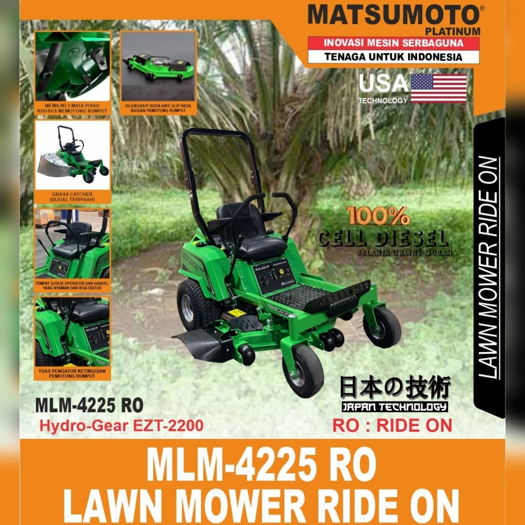 MATSUMOTO Mesin Potong Rumput MLM 4225 RO / Lawn Mower Ride On