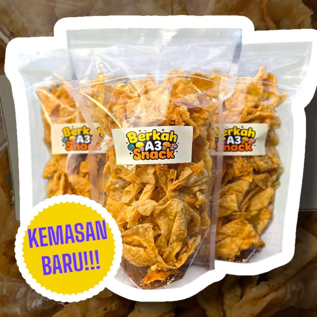 

Pangsit Bawang - Kerupuk Bawang - Kripik Seledri - Rasa dijamin Enak - Murah Meriah 250 Gram, 500 Gram, 1Kg