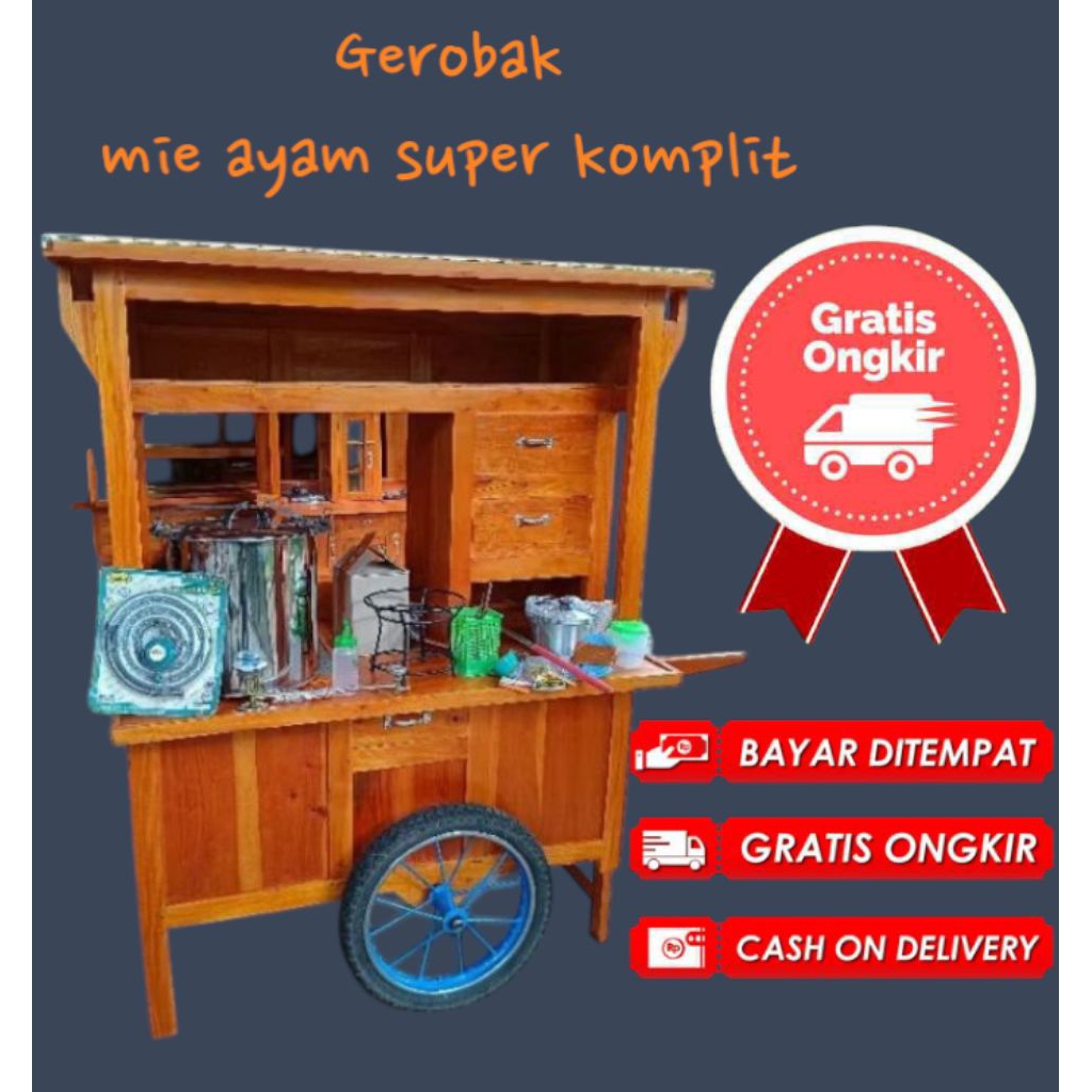 GEROBAK MIE AYAM SUPER KOMPLIT