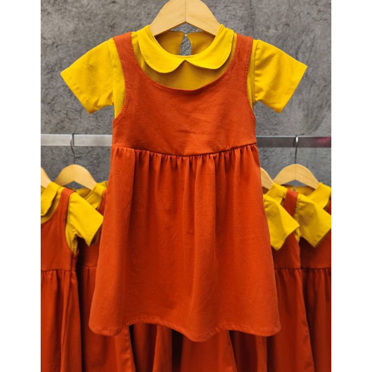 KODE F3T Baju boneka squid game anak perempuan 28 tahun baju squid game boneka baju anak squid game 