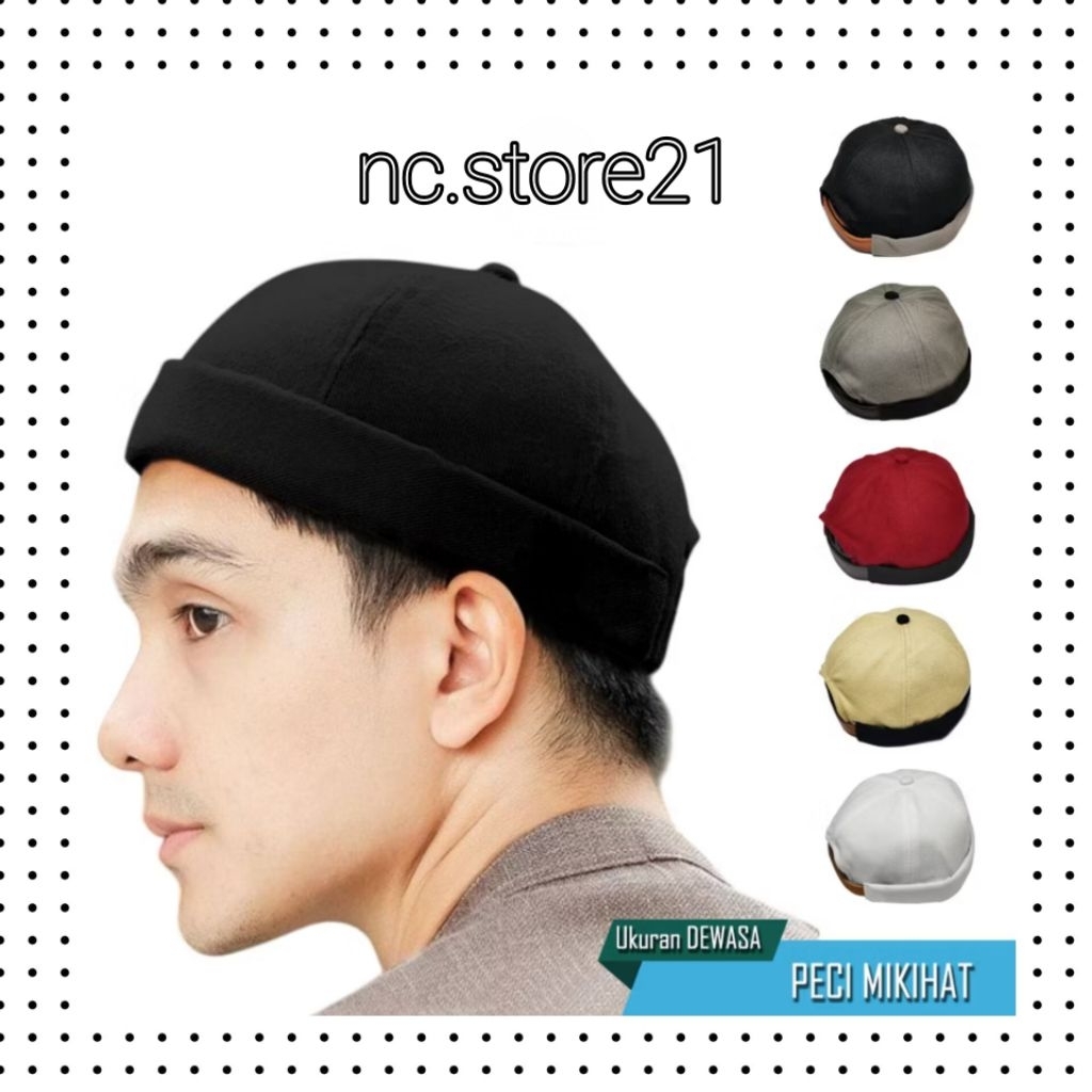 nc21- Topi Peci Miki Hat Muslim Keren Terkini Termurah
