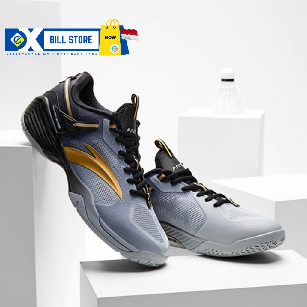 [EXBILL] Sepatu Badminton ANTA Profesional ORIGINAL - Respons Cepat & Sirkulasi Udara Optimal Anti R