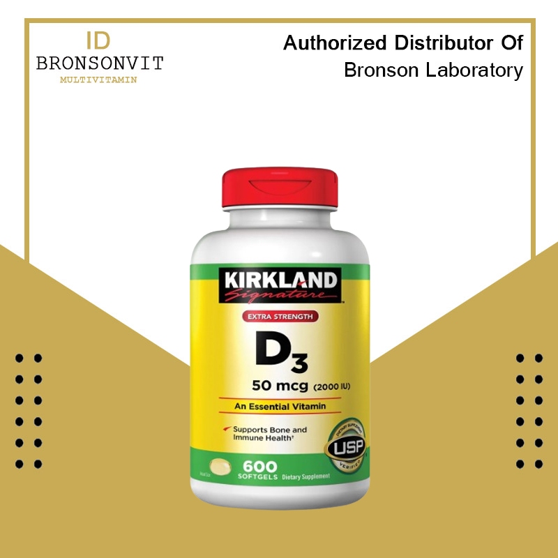 Kirkland Vitamin D3 2000 IU - Signature - 600 Softgels - Original