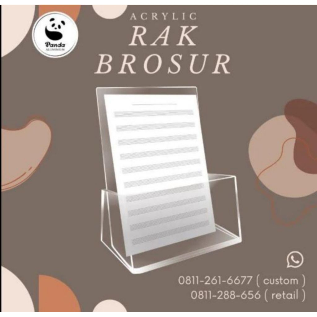 

Acrylic jepit brosur A4