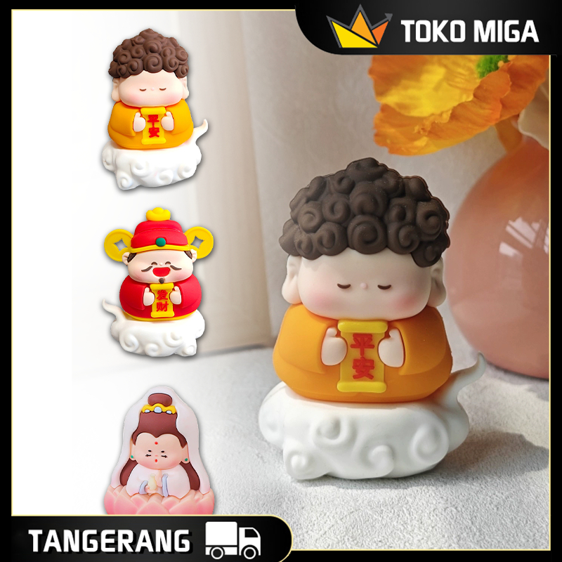 5.5*4.3*7CM Pajangan Mobil Dewi Kwan Im Mini Kwan In / God Of Wealth / Buddha Untuk Dewa Rejeki Lucu