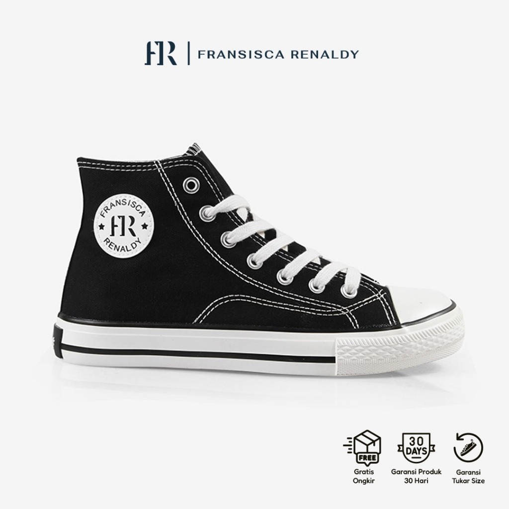 Fransisca Renaldy Sepatu Sekolah Canvas Dewasa Wanita Pria Sneakers Size 36-43 School Shoes Anti Sli